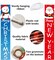 Merry Christmas and Happy New Year Santa Snowman Banner Decoration - 70"L x 12"W